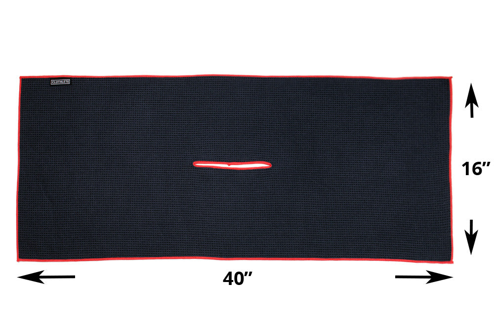 Center Cut Microfiber Golf Towel - 16"x40"