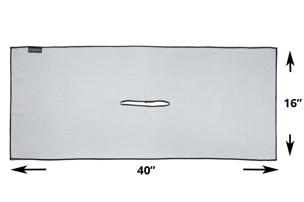 Center Cut Microfiber Golf Towel - 16"x40"