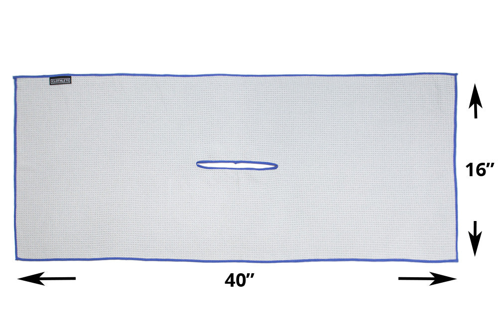 Center Cut Microfiber Golf Towel - 16"x40"