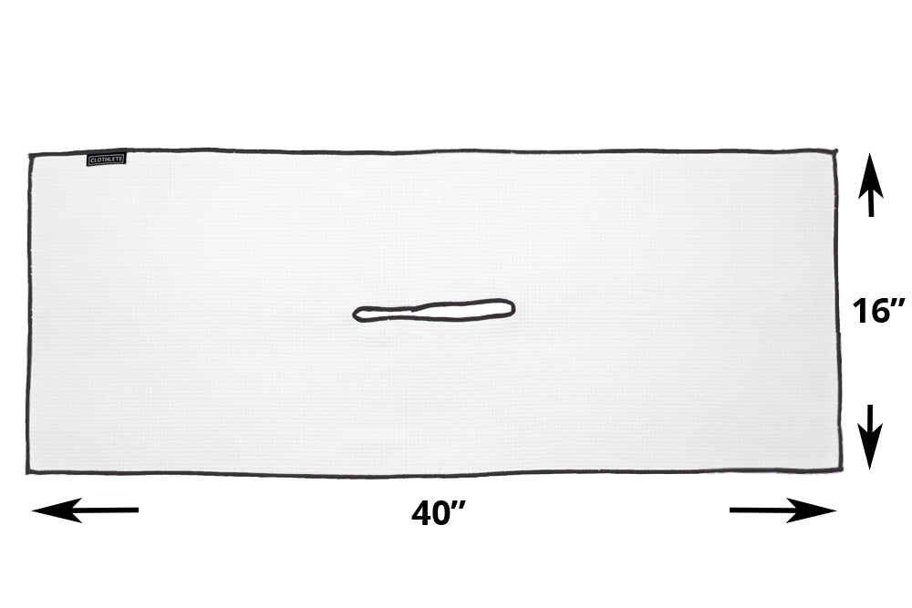 Center Cut Microfiber Golf Towel - 16"x40"